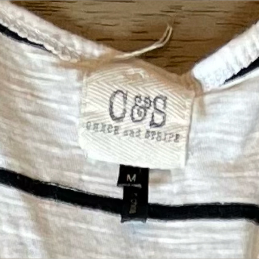 C&S Black and White Striped Tank Top - Picture 3 of 3
